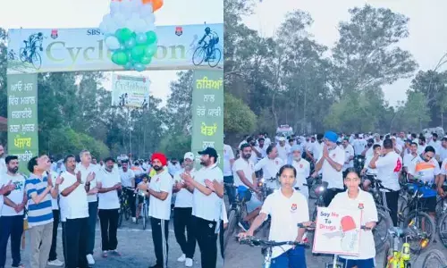 ਪੰਜਾਬ ਪੁਲਿਸ ਨੇ ਐਸ.ਬੀ.ਐਸ.ਨਗਰ ਵਿੱਚ ਨਸ਼ਿਆਂ ਵਿਰੁੱਧ ਕੱਢੀ ਸਾਈਕਲ ਰੈਲੀ