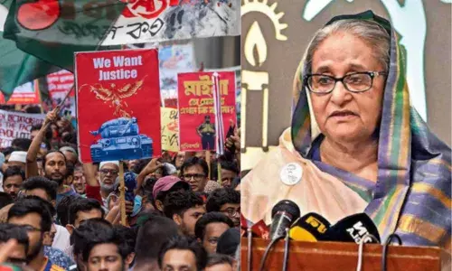 ਮੁੜ ਤੋਂ ਹੋਈ ਹਿੰਸਾ ਤੋਂ ਬਾਅਦ ਪੂਰੇ ਬੰਗਲਾਦੇਸ਼ ਚ ਲੱਗਿਆ ਕਰਫਿਊ