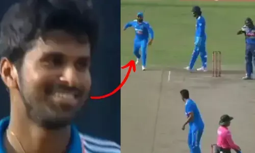 ਜਾਣੋ ਕਿਉਂ ਚੱਲਦੇ ਮੈਚ ਚ ਸਪਿਨਰ ਵਾਸ਼ਿੰਗਟਨ ਸੁੰਦਰ ਵੱਲ ਭੱਜੇ ਰੋਹਿਤ ਸ਼ਰਮਾ !