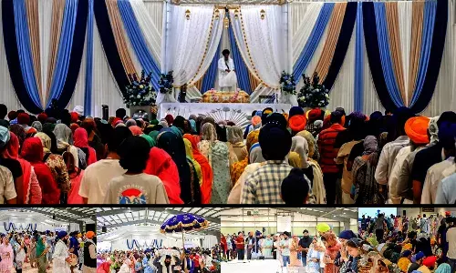 ਬਰੈਂਪਟਨ ਚ 4 ਦਿਨਾਂ ਲਈ ਸਜੇ ਦੀਵਾਨ, ਪੰਜਾਬ ਤੋਂ ਰਾਗੀਆਂ ਨੇ ਕੀਤਾ ਕੀਰਤਨ