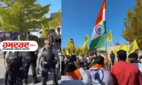 ਕੈਨੇਡਾ : ਖਾਲਿਸਤਾਨ ਅਤੇ ਭਾਰਤੀ ਸਮਰਥਕਾਂ ਵਿਚਾਲੇ ਝੜਪ