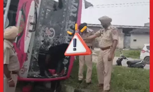 ਸਵਾਰੀਆਂ ਨਾਲ ਭਰੀ ਬੱਸ ਪਲਟੀ, ਇਕ ਦੀ ਗਈ ਜਾਨ