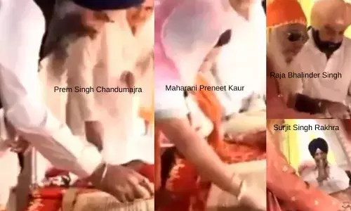 ਅਕਾਲੀ ਤੇ ਕਾਂਗਰਸੀਆਂ ਨੇ ਸ੍ਰੀ ਗੁਰੂ ਗ੍ਰੰਥ ਸਾਹਿਬ ਨੂੰ ਲਾਏ ਤਿਲਕ!