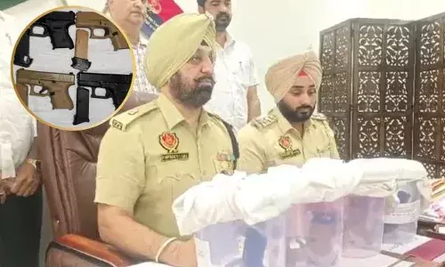 ਅੰਮ੍ਰਿਤਸਰ ਦਿਹਾਤੀ ਪੁਲਿਸ ਵੱਲੋਂ ਚਾਰ ਗਲੌਕ ਪਿਸਤੌਲ ਸਮੇਤ ਦੋ ਨੌਜਵਾਨ ਕਾਬੂ
