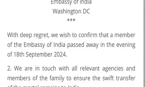 ਅਮਰੀਕਾ ਵਿਚ ਭਾਰਤੀ ਡਿਪਲੋਮੈਟ ਦੀ ਸ਼ੱਕੀ ਹਾਲਾਤ ’ਚ ਮੌਤ