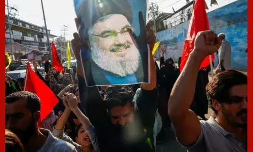 ਇਜ਼ਰਾਇਲੀ ਹਮਲੇ ਚ ਨਸਰੱਲਾ ਦੇ ਮਾਰੇ ਜਾਣ ਤੋਂ ਬਾਅਦ ਕਸ਼ਮੀਰ ਚ ਪ੍ਰਦਰਸ਼ਨ