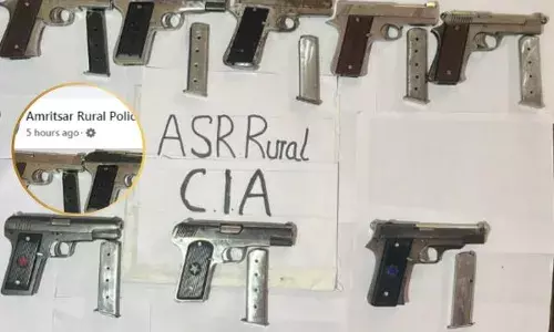 ਅੰਮ੍ਰਿਤਸਰ : 8 ਪਿਸਤੌਲ 32 ਬੋਰ 8 ਮੈਗਜੀਨ ਅਤੇ 17 ਜਿੰਦਾ ਰੌਂਦ ਸਮੇਤ ਤਿੰਨ ਕਾਬੂ
