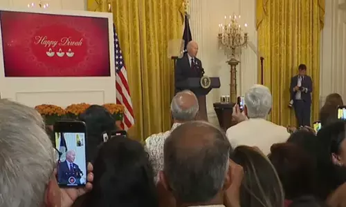 ਅਮਰੀਕਾ ਦੇ ਰਾਸ਼ਟਰਪਤੀ ਨੇ ਵਾਈਟ ਹਾਊਸ ਵਿਚ ਮਨਾਈ ਦੀਵਾਲੀ