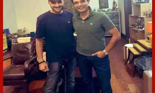 AAP ਰਾਜ ਸਭਾ ਮੈਂਬਰ ਹਰਭਜਨ ਸਿੰਘ ਨੇ ਬੀਜੇਪੀ ਨੇਤਾ ਨਾਲ ਕੀਤੀ ਮੁਲਾਕਾਤ