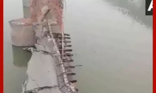 150 ਸਾਲ ਪੁਰਾਣਾ ਪੁਲ ਟੁੱਟ ਕੇ ਨਦੀ ਵਿੱਚ ਡਿੱਗਾ