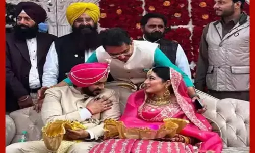 ਪੰਜਾਬ ਚ ਮੰਤਰੀ ਖੁੱਡੀਆਂ ਦੇ ਬੇਟੇ ਦੇ ਵਿਆਹ ਦੀਆਂ ਝਲਕਾਂ