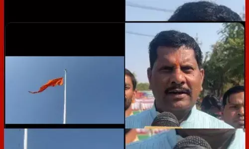 ਭਾਜਪਾ ਵਿਧਾਇਕ ਨੇ ਤਿਰੰਗਾ ਉਤਾਰ ਕੇ ਲਹਿਰਾਇਆ ਭਗਵਾ ਝੰਡਾ