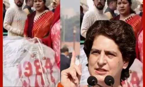 BJP ਨੇ ਪ੍ਰਿਅੰਕਾ ਗਾਂਧੀ ਨੂੰ 1984 ਸਿੱਖ ਕਤਲੇਆਮ ਵਾਲਾ ਖੂਨ ਰੰਗਿਆ ਬੈਗ ਸੌਂਪਿਆ