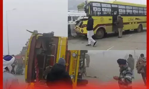 ਮਹਾਪੰਚਾਇਤ ਚ ਸ਼ਾਮਲ ਹੋਣ ਜਾ ਰਹੇ ਕਿਸਾਨਾਂ ਦੀਆਂ ਦੋ ਬੱਸਾਂ ਦਾ ਐਕਸੀਡੈਂਟ