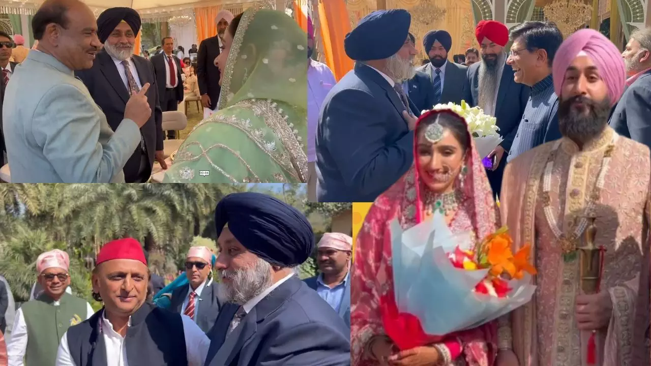 ਸੁਖਬੀਰ ਬਾਦਲ ਦੀ ਬੇਟੀ ਦੇ ਵਿਆਹ ’ਚ ਪੁੱਜੇ ਸਿਆਸੀ ਦਿੱਗਜ਼, ਦੇਖੋ ਤਸਵੀਰਾਂ