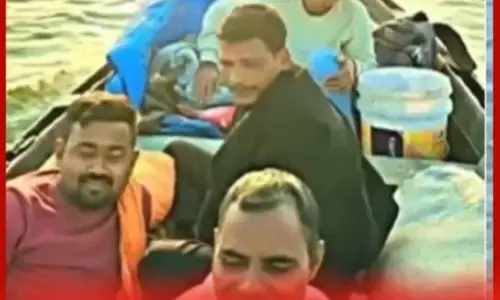 ਬਕਸਰ ਤੋਂ ਪ੍ਰਯਾਗਰਾਜ 248 ਕਿਲੋਮੀਟਰ ਕਿਸ਼ਤੀ ਚ ਪਹੁੰਚੇ