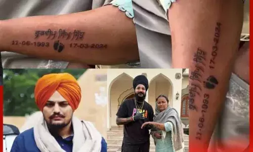 ਮੂਸੇਵਾਲਾ ਦੀ ਮਾਂ ਨੇ ਆਪਣੇ ਪੁੱਤਰਾਂ ਦੇ ਨਾਵਾਂ ਦੇ ਟੈਟੂ ਬਣਵਾਏ