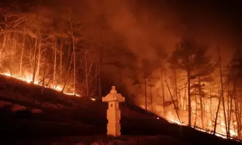 ਦੱਖਣੀ ਕੋਰੀਆ: ਭਿਆਨਕ ਅੱਗ, 18 ਮੌਤਾਂ, 1300 ਸਾਲ ਪੁਰਾਣਾ ਬੋਧੀ ਮੱਠ ਤਬਾਹ