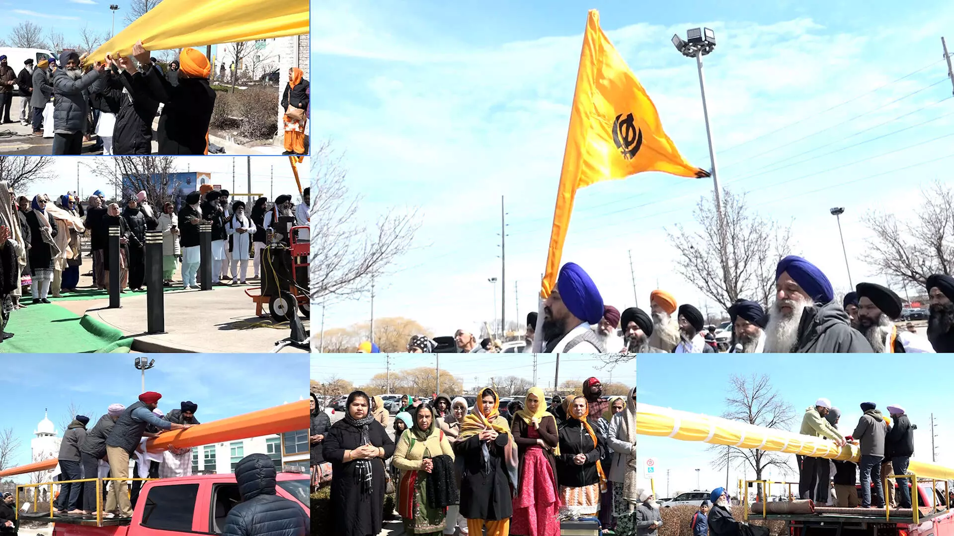 ਡਿਕਸੀ ਗੁਰੂ ਘਰ ਵਿਖੇ ਖਾਲਸਾ ਸਾਜਨਾ ਦਿਵਸ ਮੌਕੇ ਹਰ ਸਾਲ ਕੀਤੀ ਜਾਂਦੀ ਨਿਸ਼ਾਨ ਸਾਹਿਬ ਦੀ ਸੇਵਾ ਚ ਸੰਗਤਾਂ ਦਾ ਭਾਰੀ ਇਕੱਠ