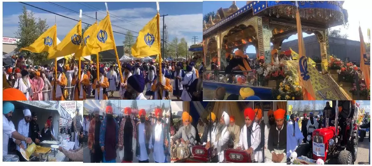 ਸਰੀ ਚ ਸਜਾਏ ਖਾਲਸਾ ਸਾਜਨਾ ਦਿਵਸ ਨੂੰ ਸਮਰਪਿਤ ਨਗਰ ਕੀਰਤਨ ਚ ਲੱਖਾਂ ਦੀ ਗਿਣਤੀ ਚ ਸੰਗਤਾਂ ਸ਼ਾਮਿਲ ਹੋਈਆਂ