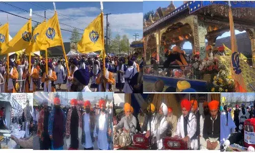 ਸਰੀ ਚ ਸਜਾਏ ਖਾਲਸਾ ਸਾਜਨਾ ਦਿਵਸ ਨੂੰ ਸਮਰਪਿਤ ਨਗਰ ਕੀਰਤਨ ਚ ਲੱਖਾਂ ਦੀ ਗਿਣਤੀ ਚ ਸੰਗਤਾਂ ਸ਼ਾਮਿਲ ਹੋਈਆਂ