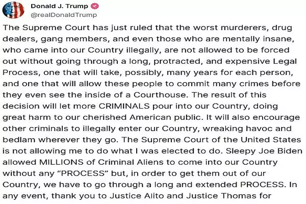 ਗੈਰਕਾਨੂੰਨੀ ਪ੍ਰਵਾਸੀਆਂ ਨੂੰ ਡਿਪੋਰਟ ਨਹੀਂ ਕਰ ਸਕਣਗੇ ਟਰੰਪ