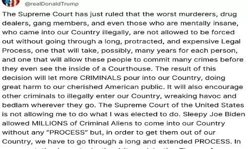 ਗੈਰਕਾਨੂੰਨੀ ਪ੍ਰਵਾਸੀਆਂ ਨੂੰ ਡਿਪੋਰਟ ਨਹੀਂ ਕਰ ਸਕਣਗੇ ਟਰੰਪ