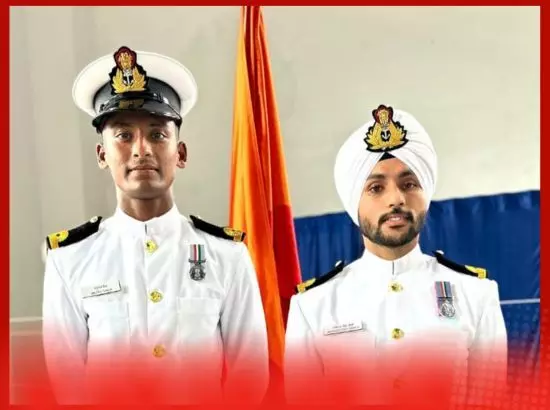 ਮੋਹਾਲੀ ਵਾਸੀ ਦੋ ਕੈਡਿਟ ਭਾਰਤੀ ਜਲ ਸੈਨਾ ਵਿੱਚ ਕਮਿਸ਼ਨਡ ਅਫ਼ਸਰ ਬਣੇ
