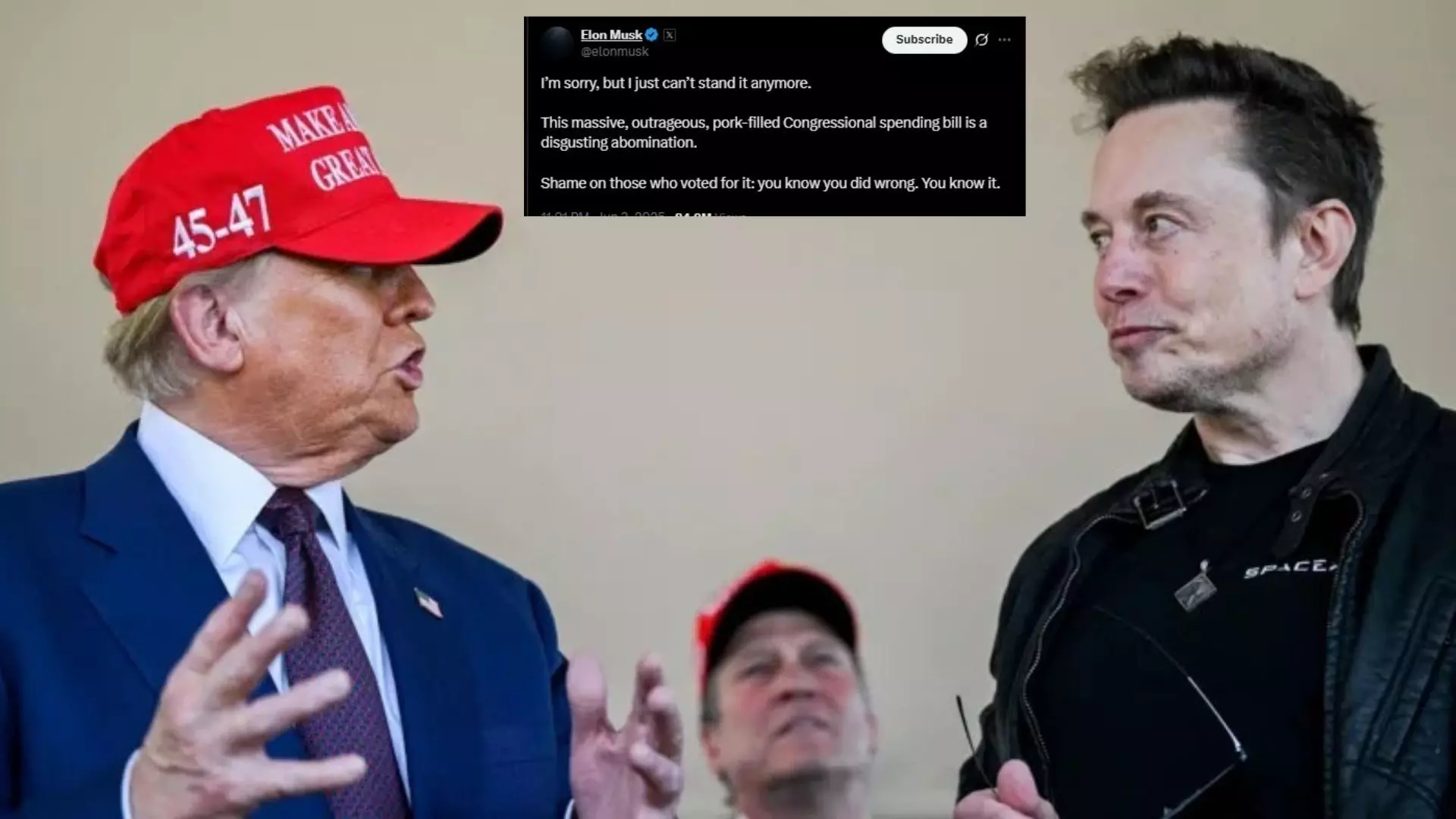 ਟਰੰਪ ਤੋਂ ਵੱਖ ਹੁੰਦੇ ਹੀ ਮਸਕ ਦਾ ਭੜਕਿਆ ਗੁੱਸਾ, ਫੰਡਿੰਗ ਬਿੱਲ ਨੂੰ ਦੱਸਿਆ ਬੇਤੁਕਾ ਟਰੰਪ ਤੋਂ ਵੱਖ ਹੁੰਦੇ ਹੀ ਮਸਕ ਦਾ ਭੜਕਿਆ ਗੁੱਸਾ, ਫੰਡਿੰਗ ਬਿੱਲ ਨੂੰ ਦੱਸਿਆ ਬੇਤੁਕਾ