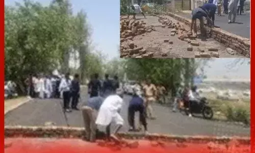 ਹਰਿਆਣਾ ਦੇ ਕਿਸਾਨ ਨੇ ਹਾਈਵੇਅ ਤੇ ਬਣਾਈ ਕੰਧ