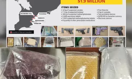 ਕੈਨੇਡਾ: 1.9 ਮਿਲੀਅਨ ਡਾਲਰ ਦੇ ਨਸ਼ੀਲੇ ਪਦਾਰਥ ਬਰਾਮਦ, 25 ਸ਼ੱਕੀਆਂ ਤੇ ਲੱਗੇ ਦੋਸ਼