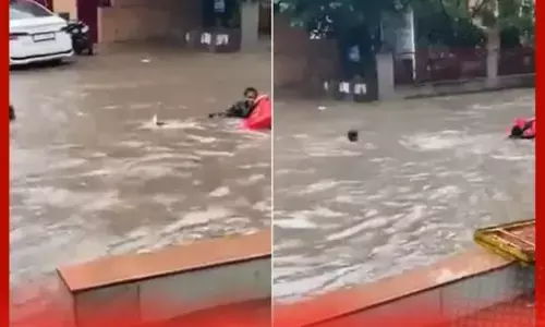 ਦੇਸ਼ ਦੇ ਇਸ ਮਹਿੰਗੇ ਸ਼ਹਿਰ ਵਿੱਚ  ਬਾਰਸ਼ ਦਾ ਪਾਣੀ ਭਰਿਆ, ਬੱਚੇ ਤੈਰਨ ਲੱਗੇ