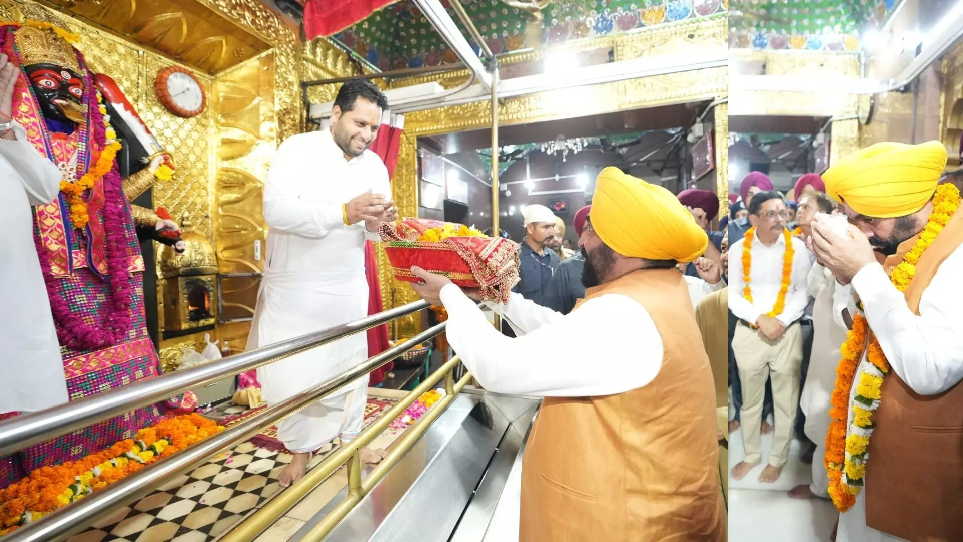 ਸ੍ਰੀ ਕਾਲੀ ਮਾਤਾ ਮੰਦਿਰ ਵਿੱਚ ਨਤਮਸਤਕ ਹੋਏ ਮੁੱਖ ਮੰਤਰੀ