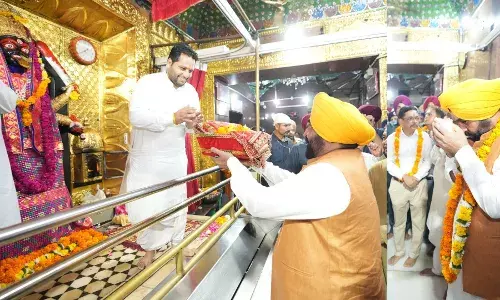 ਸ੍ਰੀ ਕਾਲੀ ਮਾਤਾ ਮੰਦਿਰ ਵਿੱਚ ਨਤਮਸਤਕ ਹੋਏ ਮੁੱਖ ਮੰਤਰੀ