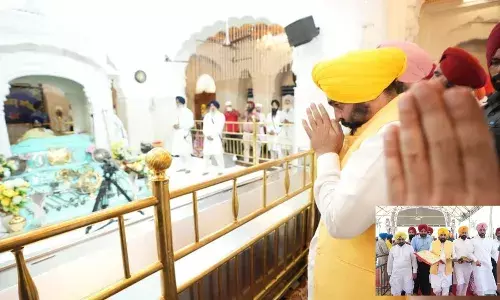 CM ਮਾਨ ਪਵਿੱਤਰ ਅਸਥਾਨ ਗੁਰਦੁਆਰਾ ਸ੍ਰੀ ਫਤਿਹਗੜ੍ਹ ਸਾਹਿਬ ਵਿਖੇ ਨਤਮਸਤਕ ਹੋਏ