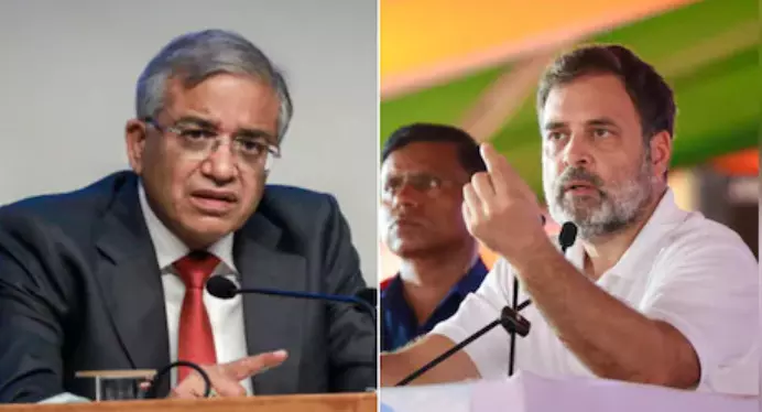 Election Commission: ਹਲਫ਼ਨਾਮਾ ਦੇਣ ਜਾਂ ਦੇਸ਼ ਤੋਂ ਮੁਆਫ਼ੀ ਮੰਗੋ, ਤੀਜਾ ਕੋਈ ਰਸਤਾ ਨਹੀਂ, ਮੁੱਖ ਚੋਣ ਕਮਿਸ਼ਨਰ ਨੇ ਰਾਹੁਲ ਗਾਂਧੀ ਨੂੰ ਦਿੱਤੀ ਚੇਤਾਵਨੀ