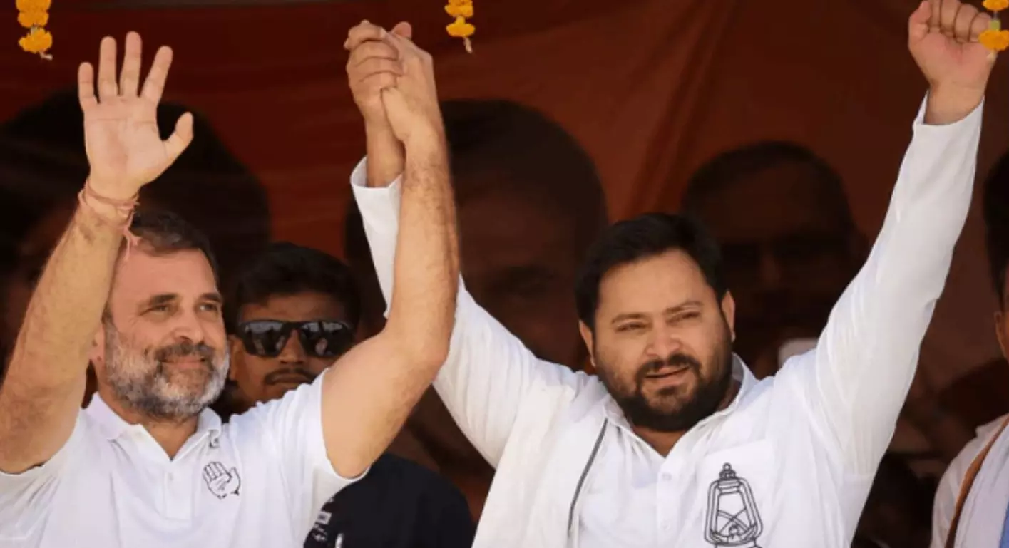 Voter Adhikar Yatra: ਵੋਟਰ ਅਧਿਕਾਰ ਯਾਤਰਾ ਚ ਤੇਜਸਵੀ ਯਾਦਵ ਵੀ ਰਾਹੁਲ ਗਾਂਧੀ ਨਾਲ ਹੋਏ ਸ਼ਾਮਲ, ਬੋਲੇ- ਰਾਹੁਲ ਗਾਂਧੀ ਨੂੰ ਬਣਾਵਾਂਗੇ ਦੇਸ਼ ਦਾ ਪ੍ਰਧਾਨ ਮੰਤਰੀ