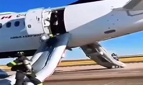 ਟੋਰਾਂਟੋ ਆ ਰਹੇ ਹਵਾਈ ਜਹਾਜ਼ ਨੂੰ ਲੱਗੀ ਅੱਗ