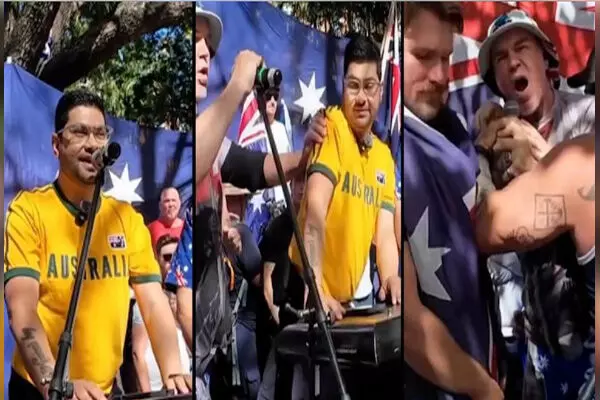 ਆਸਟ੍ਰੇਲੀਆ ’ਚ ਭਾਰਤੀ ਨੌਜਵਾਨ ਨੂੰ ਜ਼ਬਰਦਸਤੀ ਸਟੇਜ ਤੋਂ ਉਤਾਰਿਆ ਆਸਟ੍ਰੇਲੀਆ ’ਚ ਭਾਰਤੀ ਨੌਜਵਾਨ ਨੂੰ ਜ਼ਬਰਦਸਤੀ ਸਟੇਜ ਤੋਂ ਉਤਾਰਿਆ