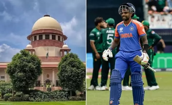 Asia Cup 2025: ਭਾਰਤ ਪਾਕਿਸਤਾਨ ਦੇ ਕ੍ਰਿਕੇਟ ਮੈਚ ਖ਼ਿਲਾਫ਼ ਸੁਪਰੀਮ ਕੋਰਟ ਵਿੱਚ ਪਟੀਸ਼ਨ, ਅਦਾਲਤ ਨੇ ਸੁਣਵਾਈ ਤੋਂ ਕੀਤਾ ਇਨਕਾਰ Asia Cup 2025: ਭਾਰਤ ਪਾਕਿਸਤਾਨ ਦੇ ਕ੍ਰਿਕੇਟ ਮੈਚ ਖ਼ਿਲਾਫ਼ ਸੁਪਰੀਮ ਕੋਰਟ ਵਿੱਚ ਪਟੀਸ਼ਨ, ਅਦਾਲਤ ਨੇ ਸੁਣਵਾਈ ਤੋਂ ਕੀਤਾ ਇਨਕਾਰ