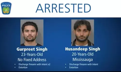 ਬਰੈਂਪਟਨ ਦੇ ਘਰ ਬਾਹਰ ਗੋਲੀਆਂ ਚਲਾਉਣ ਦੇ ਮਾਮਲੇ ਚ ਤਿੰਨ ਪੰਜਾਬੀ ਨੌਜਵਾਨ ਗ੍ਰਿਫਤਾਰ