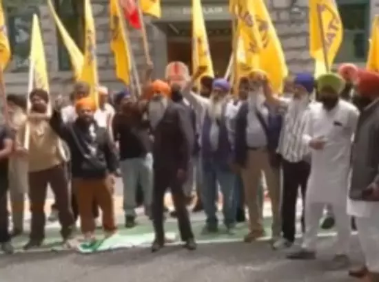 Canada ਵਿੱਚ ਭਾਰਤੀ ਦੂਤਾਵਾਸ ਦੇ ਬਾਹਰ ਵਿਰੋਧ ਪ੍ਰਦਰਸ਼ਨ