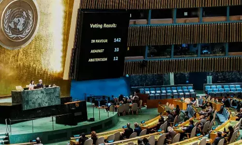 India Palestine: ਭਾਰਤ ਨੇ ਫਲਸਤੀਨ ਦੇ ਸਮਰਥਨ ਵਿੱਚ ਪਾਈ ਵੋਟ, 145 ਦੇਸ਼ਾਂ ਵੱਲੋਂ ਫਲਸਤੀਨ ਦਾ ਸਮਰਥਨ