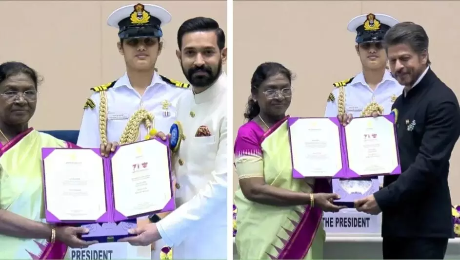 National Film Awards: ਬਾਲੀਵੁੱਡ ਦੇ ਕਿੰਗ ਸ਼ਾਹਰੁਖ ਖਾਨ ਨੂੰ ਕੌਮੀ ਪੁਰਸਕਾਰ ਨਾਲ ਕੀਤਾ ਗਿਆ ਸਨਮਾਨਤ National Film Awards: ਬਾਲੀਵੁੱਡ ਦੇ ਕਿੰਗ ਸ਼ਾਹਰੁਖ ਖਾਨ ਨੂੰ ਕੌਮੀ ਪੁਰਸਕਾਰ ਨਾਲ ਕੀਤਾ ਗਿਆ ਸਨਮਾਨਤ