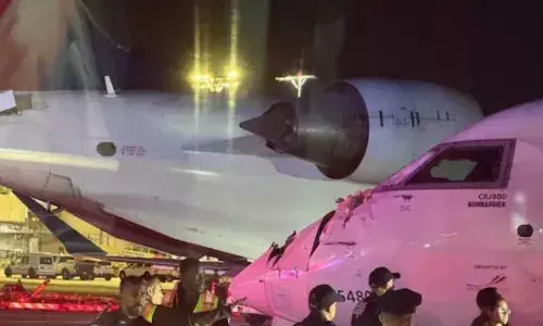 ਨਿਊਯਾਰਕ ਹਵਾਈ ਅੱਡੇ ਤੇ ਦੋ ਜਹਾਜ਼ ਟਕਰਾਏ