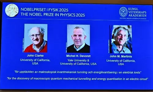 Nobel Prize 2025: ਤਿੰਨ ਅਮਰੀਕੀ ਵਿਗਿਆਨੀਆਂ ਨੂੰ ਫਿਜ਼ਿਕਸ ਦਾ ਨੋਬਲ