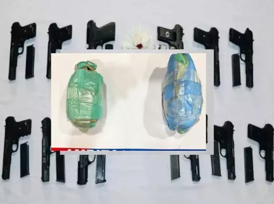 ਪਾਕਿਸਤਾਨ ਤੋਂ 17 ਹੈਂਡ ਗ੍ਰਨੇਡ ਅਤੇ 3 IED-RDX ਦੀ ਖੇਪ ਪਹੁੰਚੀ