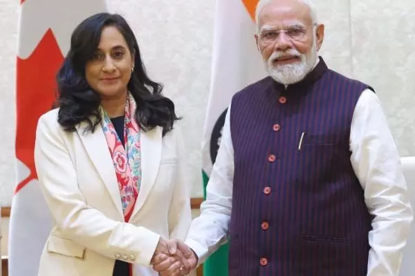 ਕੈਨੇਡਾ ਦੀ ਵਿਦੇਸ਼ ਮੰਤਰੀ ਵੱਲੋਂ ਪ੍ਰਧਾਨ ਮੰਤਰੀ ਮੋਦੀ ਨਾਲ ਮੁਲਾਕਾਤ
