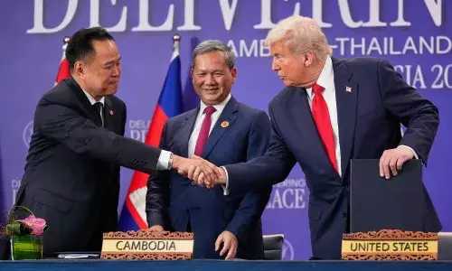 Donald Trump; ਥਾਈਲੈਂਡ ਤੇ ਕੰਬੋਡੀਆ ਵਿਚਾਲੇ ਖ਼ਤਮ ਹੋਇਆ ਵਿਵਾਦ, ਹੋਇਆ ਸਮਝੋਤਾ