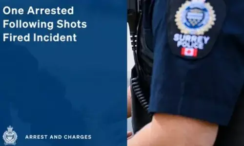 Canada News : ਸਰੀ ਵਿੱਚ ਚੱਲੀ ਗੋਲੀ: ਇੱਕ ਵਿਅਕਤੀ ਗ੍ਰਿਫਤਾਰ